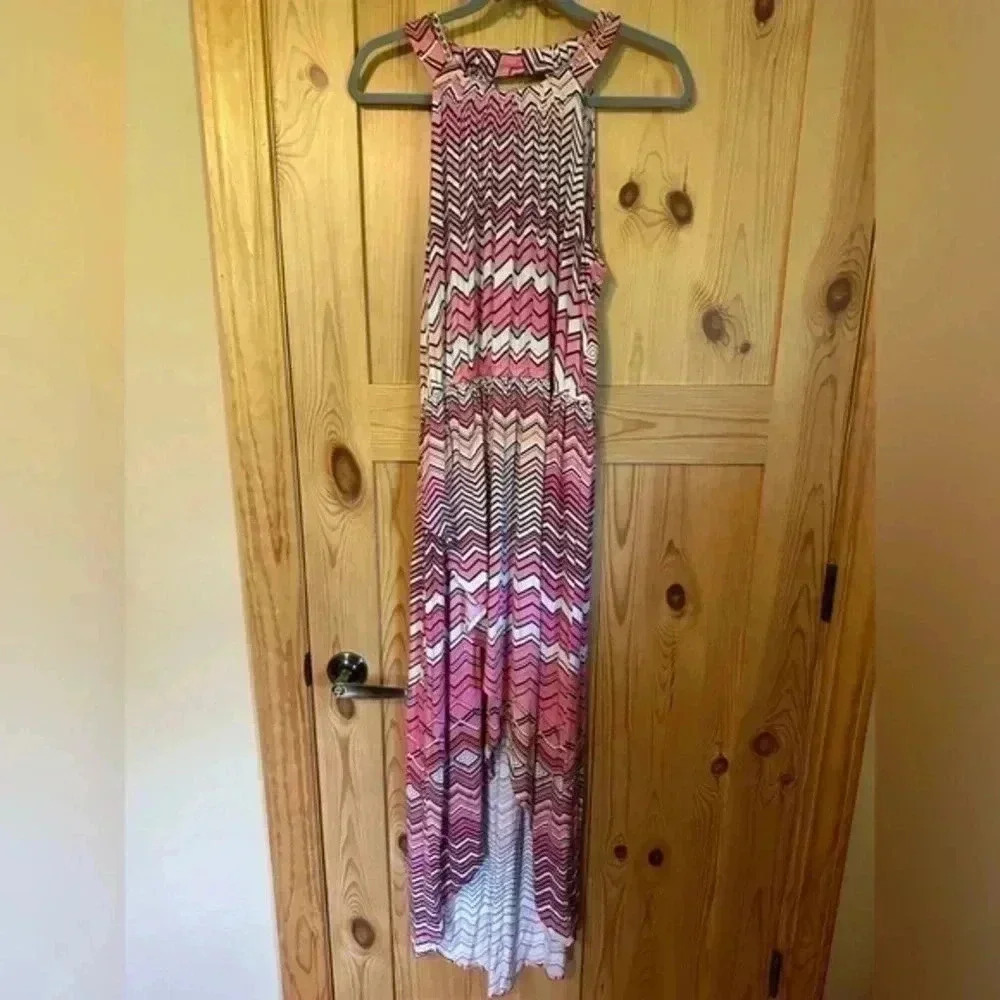 Jennifer Lopez Maxi Dress With Chain Embellishment Size Large